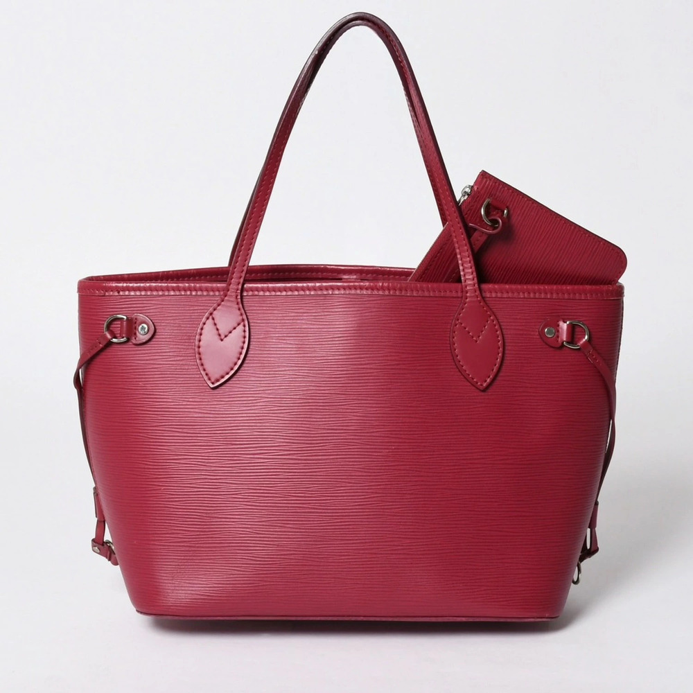 LOUIS VUITTON Neverfull Handbag Epi Leather Bordeaux Purple